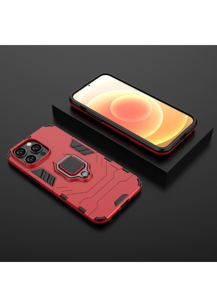 Apple iPhone 14 Için Kılıf Pro Max 360 &deg; Dönen Halka Kickstand Darbeye Kapak (Yurt Dışından)