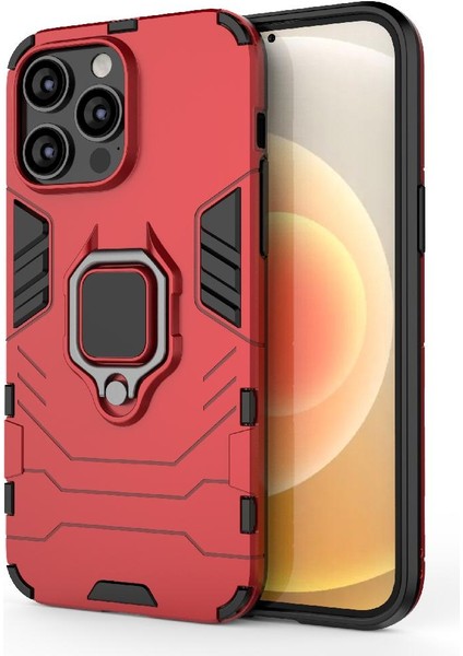 Apple iPhone 14 Için Kılıf Pro Max 360 &deg; Dönen Halka Kickstand Darbeye Kapak (Yurt Dışından)