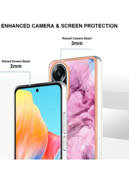 Oppo With 4g Tampon Tpu Silikon Darbeye Dayanıklı Mermer ile Uyumlu (Yurt Dışından) fiyatları