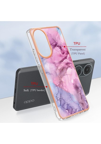 Oppo With 4g Tampon Tpu Silikon Darbeye Dayanıklı Mermer ile Uyumlu (Yurt Dışından) modelleri