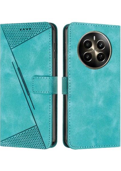 Realme 12 Kart Ekleme Pu Deri Darbeye Kapak Kapak Için Kılıf (Yurt Dışından)