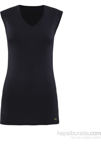 9243 UNİSEX SİYAH V YAKA SIFIR KOL THERMAL