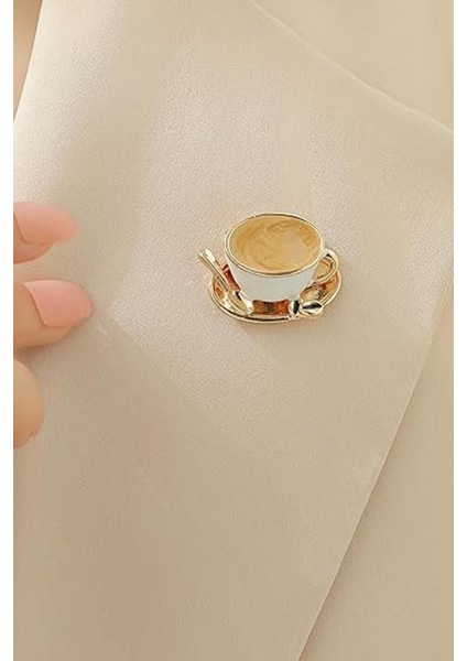 Mini Fincanda Kahve Yaka Iğnesi Broş fırsatları