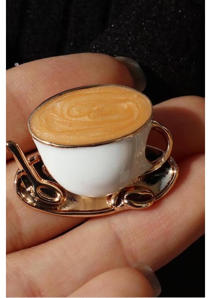 Mini Fincanda Kahve Yaka Iğnesi Broş indirimleri