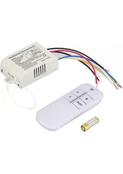 220 Volt 3 Kanallı Uzaktan Elektrik Kontrol ve Avize Kumandası