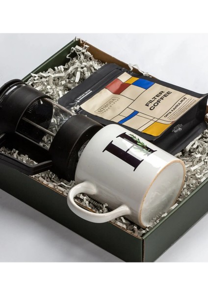 Kişiye Özel Kahve Keyfi Hediye Seti- French Press- Mimosa Filtre Kahve 50 Gr- Beyaz Baskılı Seramik Kupa fiyatları