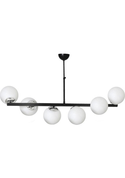 Altina 6'li Siyah Modern Lüks Avize