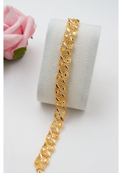 22 Ayar Altın Telkari Işlmeli Altın Bileklik B218993