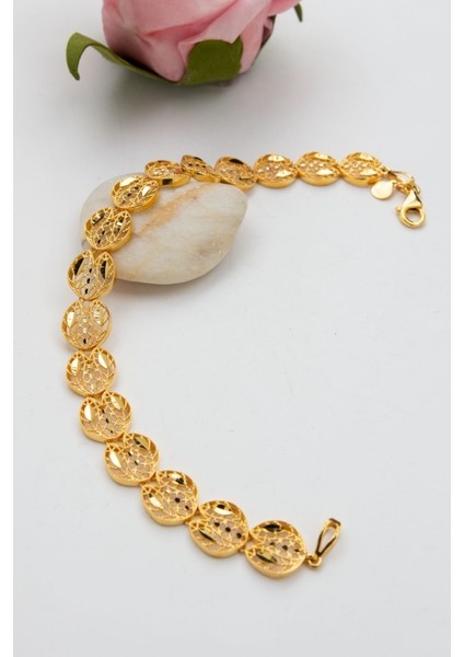 22 Ayar Altın Telkari Işlmeli Altın Bileklik B218993 modelleri