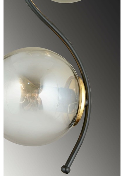 Ikili Modern Glop Camlı Kıvrım Model Siyah Sarkıt Avize fırsatları