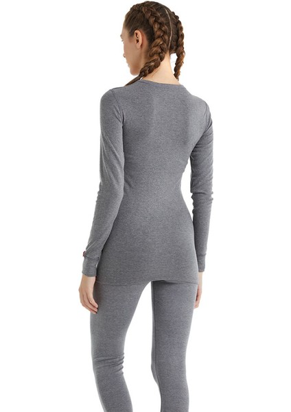 Unisex Termal Tişört 2. Seviye 1257 - Gri Melanj
