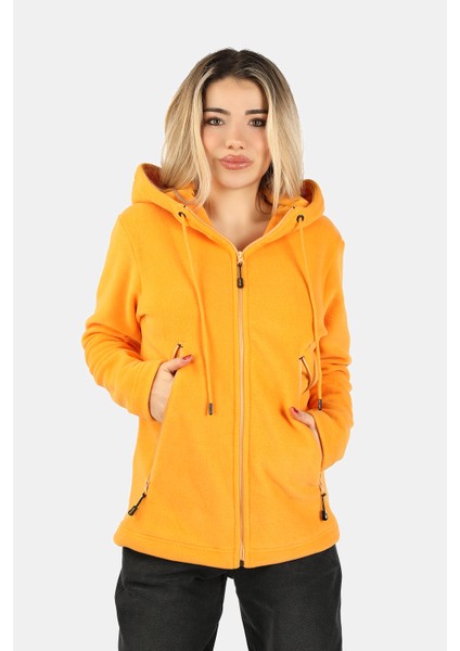 Kadın Kapüşonlu Sarı Sweatshirt Sarı