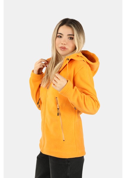 Kadın Kapüşonlu Sarı Sweatshirt Sarı