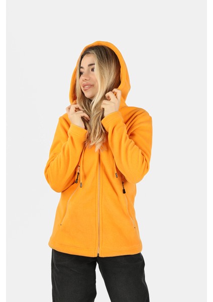 Kadın Kapüşonlu Sarı Sweatshirt Sarı