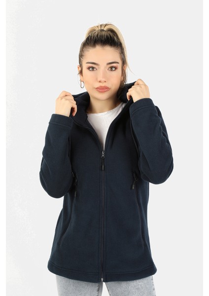 Kadın Kapüşonlu Lacivert Sweatshirt Lacivert