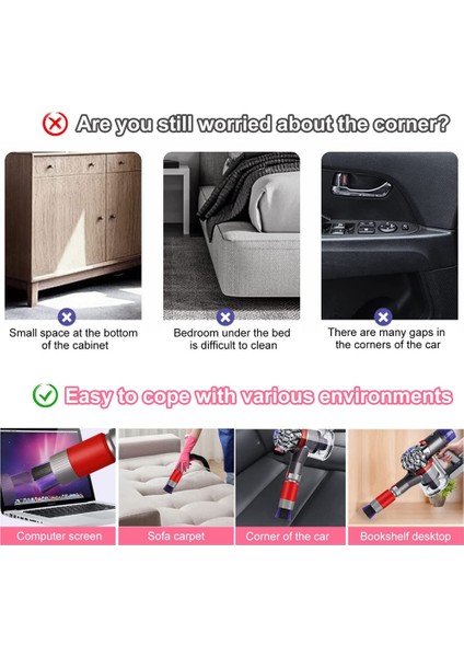 Kalıntısız Toz Fırçası, Elektrikli Süpürge Aksesuar Seti, Dyson V7/V8/V10/V11/V12/V15 Aksesuarları Için Toz Fırçası (Yurt Dışından) modelleri