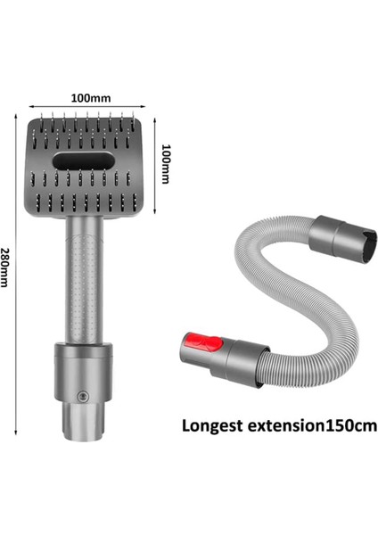 Evcil Hayvan Bakım Fırçası ve Uzatma Vakum Hortumu Dyson V12 V11 V10 V8 V7 Elektrikli Süpürge Damat Aracı Eki (Yurt Dışından)