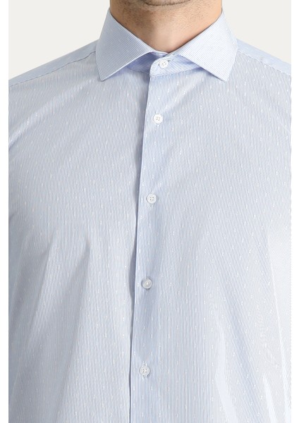 Uzun Kol Slim Fit Dar Kesim Non Iron Klasik Desenli Pamuklu Gömlek indirimleri