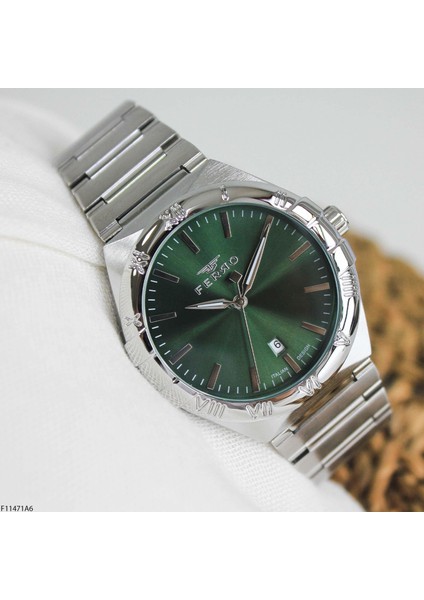 F11471A6 Çelik Kordonlu Erkek Kol Saati