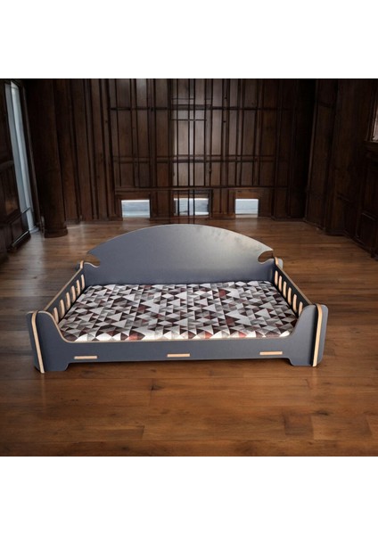 ED PET DİZAYN Pd Taht Kedi Köpek Yatağı Ergonomik 40*70 cm Antrasit Renk ,yıkanabilir Duck Kumaş Minderi ile Beraber fiyatları