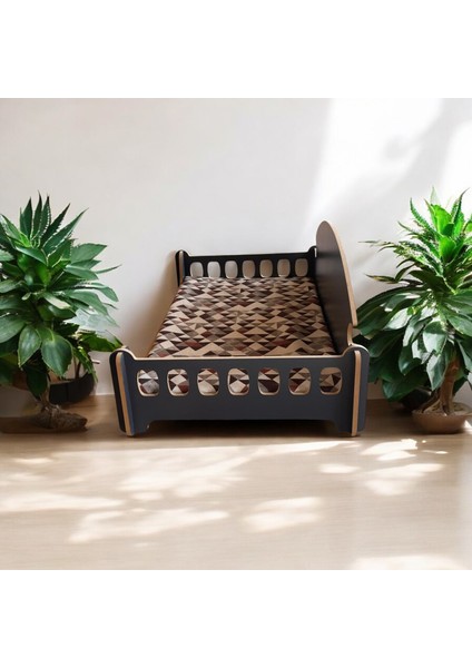 ED PET DİZAYN Pd Taht Kedi Köpek Yatağı Ergonomik 40*70 cm Antrasit Renk ,yıkanabilir Duck Kumaş Minderi ile Beraber modelleri