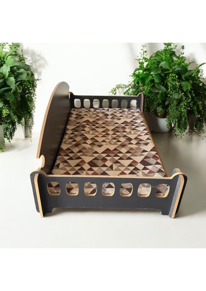 ED PET DİZAYN Pd Taht Kedi Köpek Yatağı Ergonomik 40*70 cm Antrasit Renk ,yıkanabilir Duck Kumaş Minderi ile Beraber fırsatları