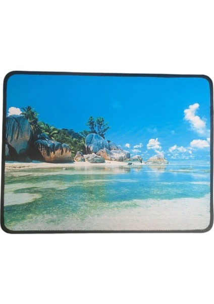 Mouse Pad Kaymaz Taban Pürüzsüz Üst Yüzey 25CMX32CM Küçük Boy Deniz Manzaralı Mouse Matı