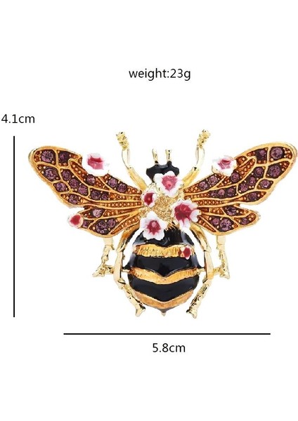 Büyük Bal Arası Taşlı ve Mineli Yaka Iğnesi Broş indirimleri
