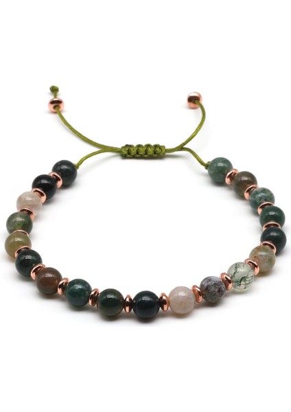 Yosun Akik Doğal Taş Makrome Örme Bileklik Küre Kesim fiyatları