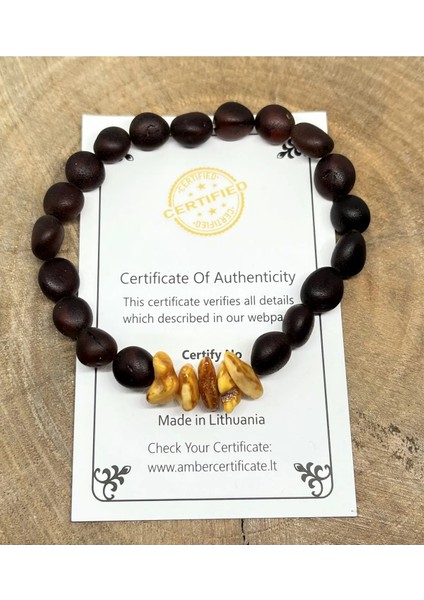 Damla Kehribar Mat Vişne Kemik Tasarım Renk Yetişkin Bileklik modelleri