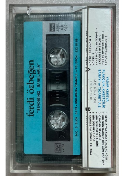 Ferdi Özbeğen Sevdiğiniz Şarkılar Kaset (Orjnal Dönem Kağıt Baskı Kaset) fiyatları