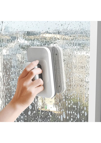 Beyaz Stil Manyetik Pencere Temizleyici Büyük Kulp Çift Taraflı Yüksek Güvenlik Plastik Pencere Temizleme Aracı 3 Cam Için (Yurt Dışından) fiyatları