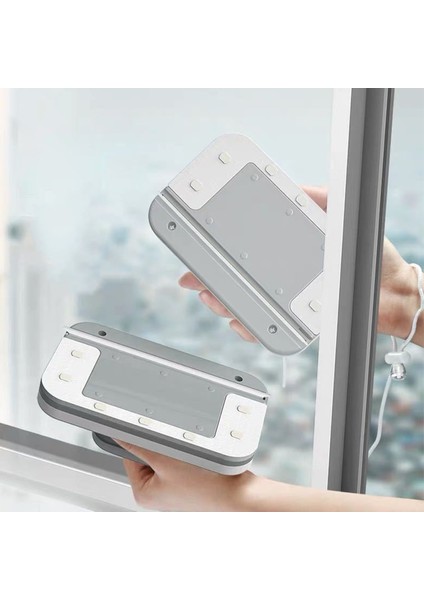 Beyaz Stil Manyetik Pencere Temizleyici Büyük Kulp Çift Taraflı Yüksek Güvenlik Plastik Pencere Temizleme Aracı 3 Cam Için (Yurt Dışından) fırsatları