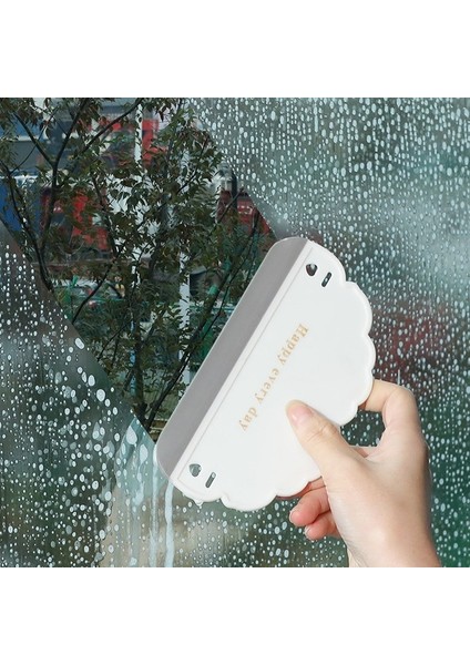 Beyaz-A Tarzı Sihirli Pencere Temizleme Kazıyıcı Bulut Şekilli Yumuşak Silikon Araba Camı Su Silecek Ayna Temizleyici Banyo Duş Squeegee Temizleme (Yurt Dışından)