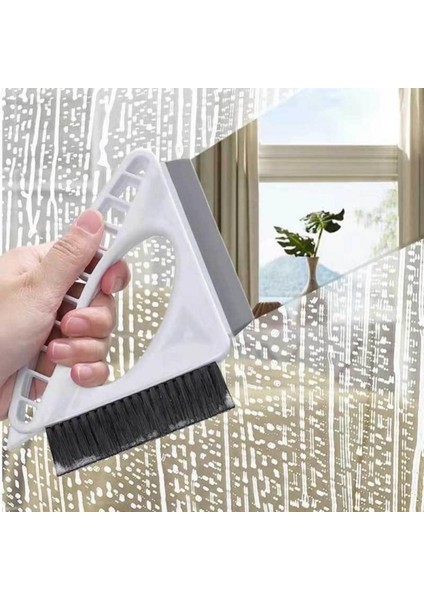 Beyaz Stil Yeni Ev Cam Temizleyici Beyaz Masaüstü Cam ve Pencere Camı Için Çok Fonksiyonlu Temizlik Fırçası 3ü1 Arada Çok Işlevli Cam Fırçası (Yurt Dışından)