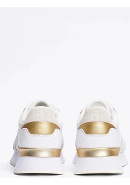 Kadın Beyaz Th Monogram Logolu Sneaker
