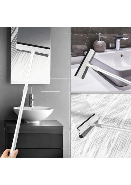 Beyaz Stil Teleskopik Cam Silecek Ayarlanabilir Pencere Temizleme Fırçası Çift Taraflı Pencere Sileceği Uzun Sap Ev Banyo Temizlik Aracı (Yurt Dışından) indirimleri