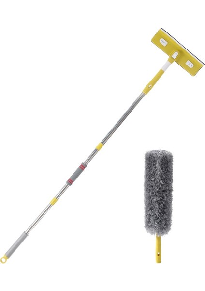 Üç Bölümlü Yeşil Stil Yeni Ürün Cam Temizleyici Ev Uzatılabilir Birleşme Çubuğu Pencere Temizleme Sileceği Cam Temizleyici (Yurt Dışından) indirimleri