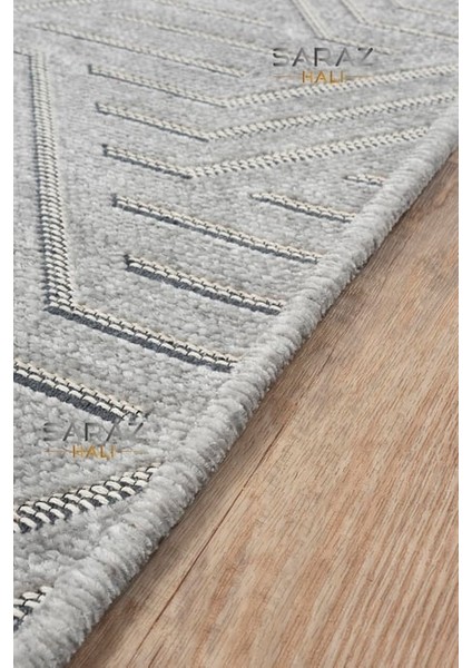 Şönil Dokuma Kayma Yapmaz Makinede Yıkanabilir Leke Tutmaz Kesme Bohem Kilim Gri fırsatları