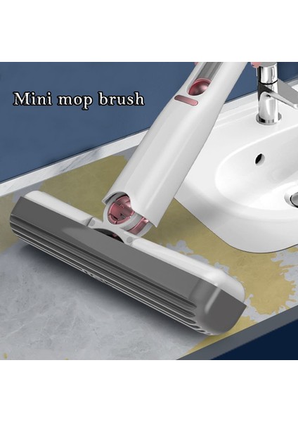 Beyaz Stil Taşınabilir Temizlik Malzemeleri Mini Sıkma Mop Ev Mutfak Banyo Araba Temizlik Fırçası Masa Temizleyici Cam Sünger Temizlik Mopu (Yurt Dışından) modelleri