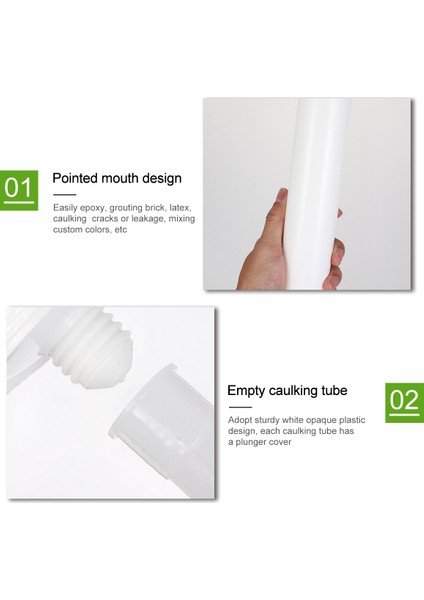 Beyaz Stil Silikon Mastik Boş Set Mühür Tüpleri Beyaz Dıy Kartuş Şişeleri Saklama Kutusu (Yurt Dışından) fiyatları