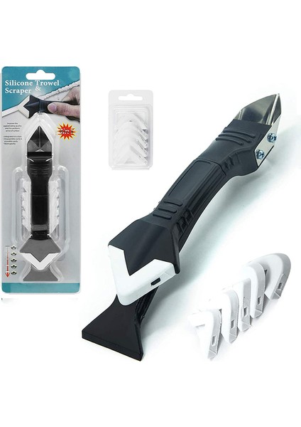 Yeşil Stil 3 In1 Silikon Fuga Araçları Cam Yapıştırıcı Açı Kazıyıcı Plakası Paslanmaz Çelik Başlık Mastik Mühür Cam Kazıyıcı Aracı Ev Temizliği (Yurt Dışından) fiyatları