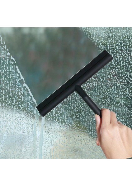 Siyah Stil Cam Silecek Ev Banyo Silikon Silecek Pencere Temizleme Aracı Banyo Pencere Sileceği Yumuşak Silikon Şerit Kanca Emniyet (Yurt Dışından) fiyatları
