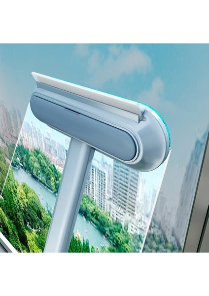Mavi Stil Mükemmel Pencere Fırça Kazıyıcı Çift Taraflı Temizlik Askılı Delik Uzun Sap Cam Ekran Fırçası Cam Temizleme Aracı (Yurt Dışından) fiyatları