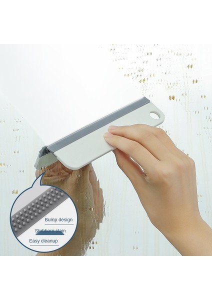 Mavi Gri Tarzı Yumuşak Silikon Cam Silecek Temizleyici Mutfak Banyo Cam Temizleme Araçları Araba Ayna Temizleyici Silecek Pencere Temizleme Fırçası (Yurt Dışından) indirimleri