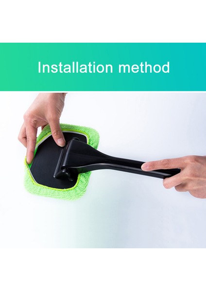 Yeşil Stil 2 Adet Pencere Cam Temizleme Fırçası Mikrofiber Bez Araba Cam Temizleyici Saplı Toz Temizleme Aracı Iç Cam Sileceği (Yurt Dışından) fırsatları
