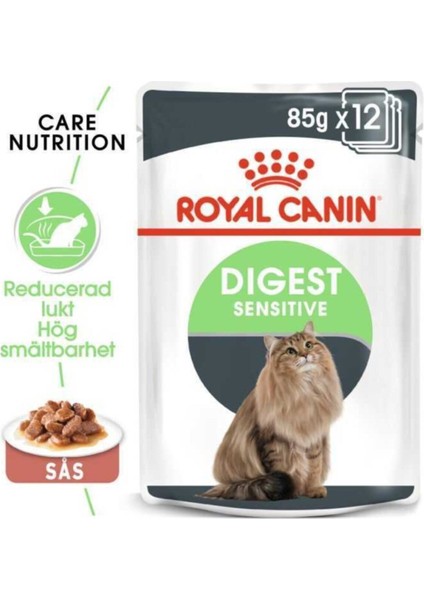 Digest Sensitive Pouch Kedi Konservesi 85 gr * 12 adet
