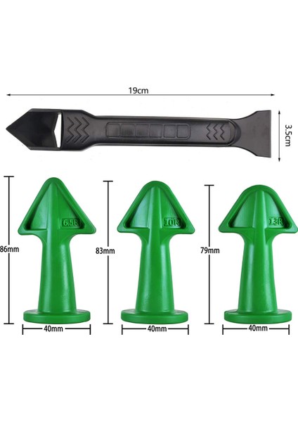 Meme Yeşil-3pcs Tarzı 5in1 Cam Yapıştırıcı Fuga Bitirici Derz Kiti Araçları Silikon Sökücü Sızdırmazlık Pürüzsüz Kazıyıcı Zemin Küf Temizleme El Aletleri Seti (Yurt Dışından) modelleri
