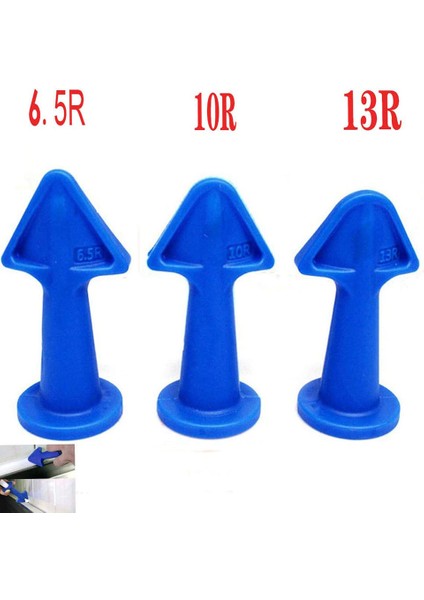 3 Adet Mavi Stil Silikon Temizleyici Dolgu Seti Yeniden Kullanılabilir Conta Açı Kazıyıcı Silikon Kalıntı Temizleyici Dolgu Bitirici Düz Kazıyıcı Derz Kiti (Yurt Dışından)