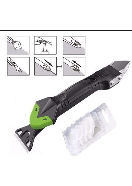 Siyah Stil Yeni Yaratıcı 5ın1 Silikon Kalıntı Giderici Silikon Bitirici Sızdırmazlık Pürüzsüz Kazıyıcı Fugalar Kiti Araçları Plastik El Aletleri Seti Aksesuarları (Yurt Dışından) fiyatları